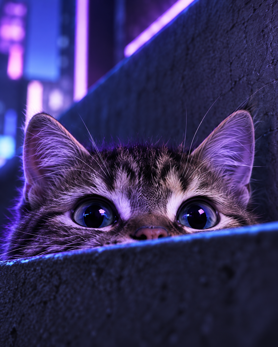 Nibbles cinematic cat portrait