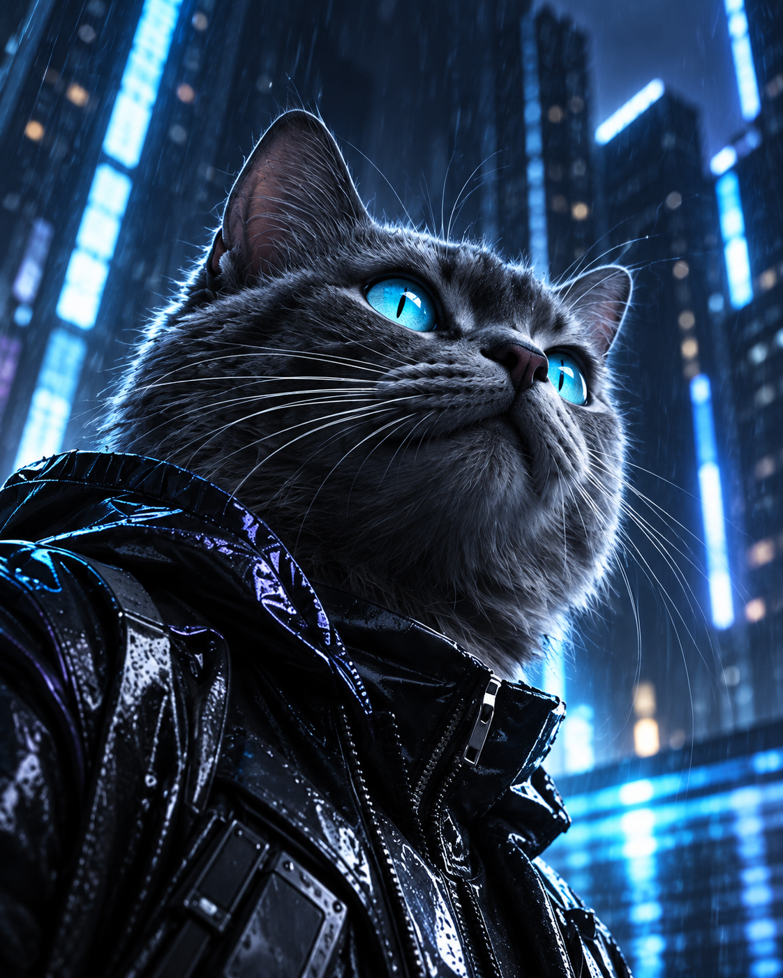 Whiskers cinematic cat portrait
