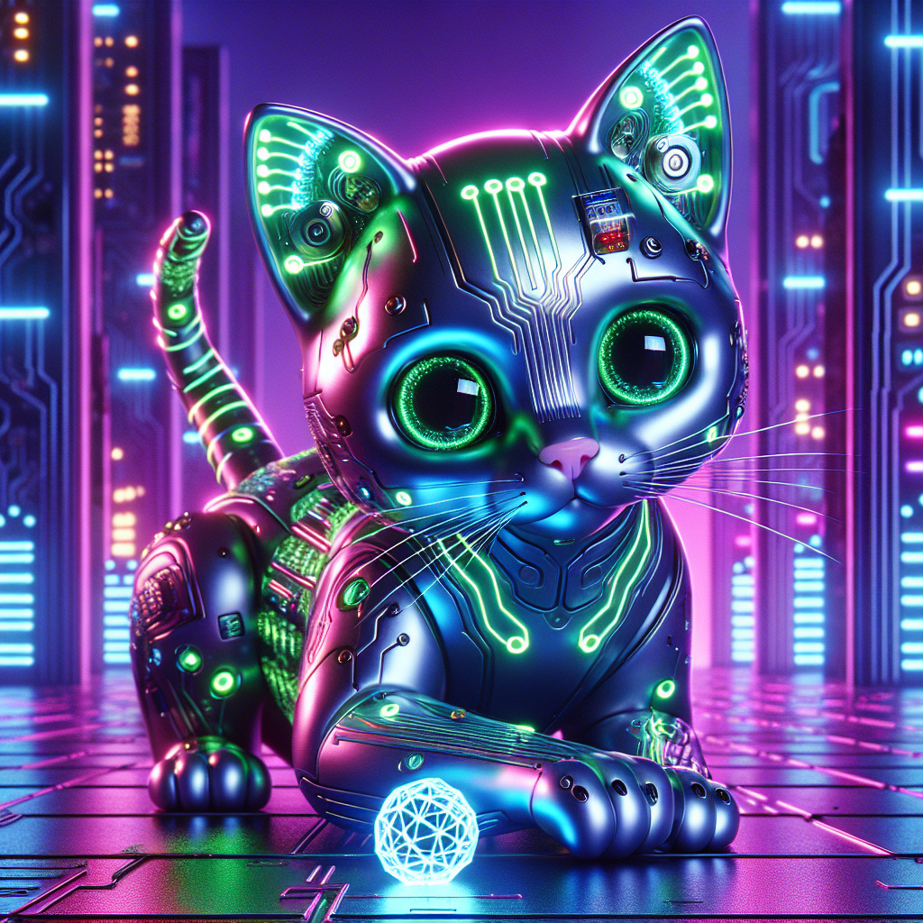 Mittens futuristic cat NFT