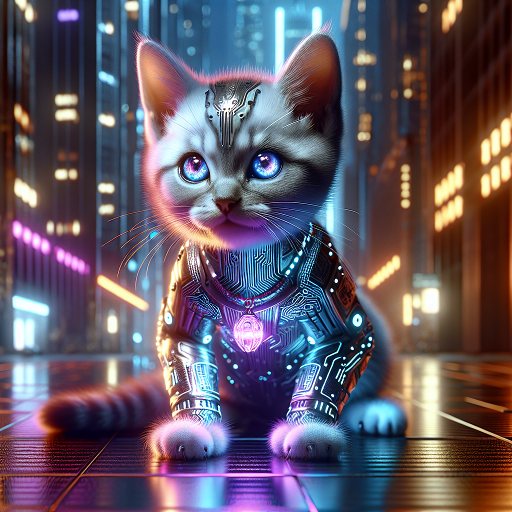Nibbles futuristic cat NFT